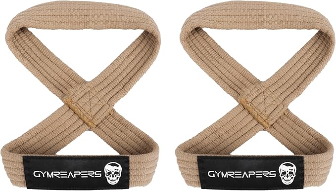 Gymreapers Figure 8 Lifting Straps For Deadlift, Powerlifting, Strongman, & Cross Training Strong Weightlifting Wrist Straps For Men, Women