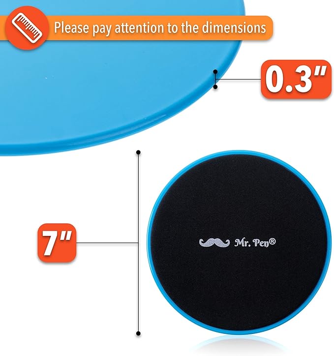 Mr. Pen Core Sliders for Working Out - 2 Pack Dual Sided Workout Sliders Discs