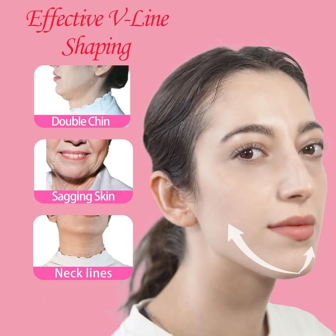 V Line Lifting Mask Chin Strap for Sleeping, Face Lifting Strap, Chin Strap, Jawline Shaper, Jaw Strap, Double Chin Reducer,Face Lift Tape & Snoring Solution (Gray)