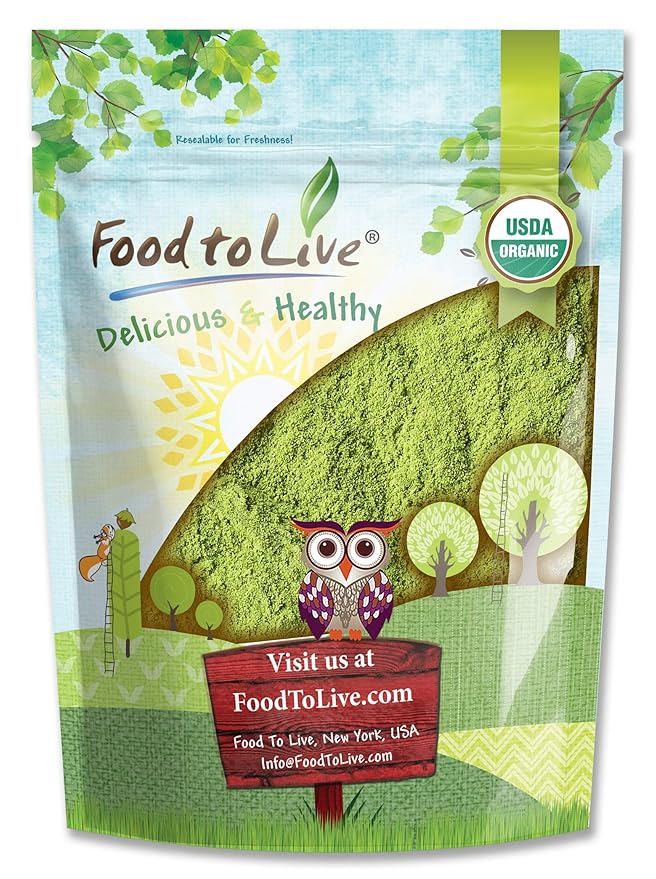 Food to Live Organic Moringa Powder, 8 Ounces – Rich in, Non-GMO, Ground Moringa Oleifera Leaf, Raw, Sun-Dried, Vegan, Bulk, Great for Drinks, Teas and Smoothies