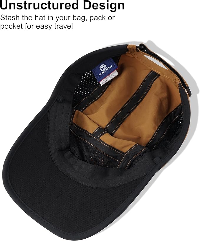 GADIEMKENSD Mens Folding Outdoor Hat Long Brim UPF 50+ Sun Protection