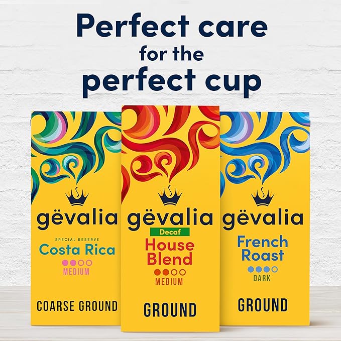 Gevalia House Blend Decaf Medium Roast Ground Coffee, 12 oz Bag
