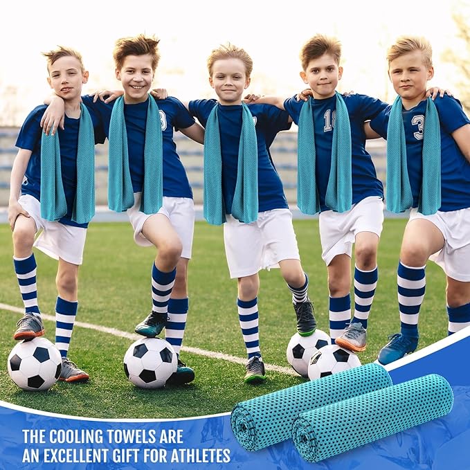 Hosuly 30 Pack Cooling Towels, 40"x12" Ice Breathable Soft Chilly Sweat Rag Microfiber Workout Rags for Gym Cooling Towels for Neck and Face for Yoga Golf Sport Running