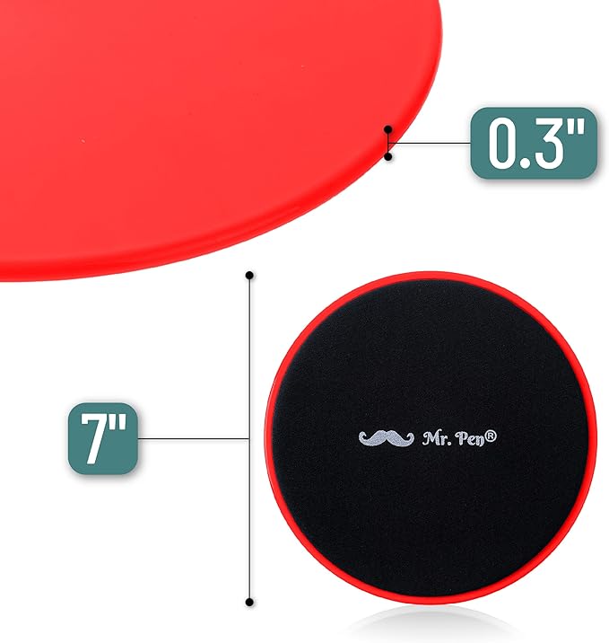 Mr. Pen Core Sliders for Working Out - 2 Pack Dual Sided Workout Sliders Discs