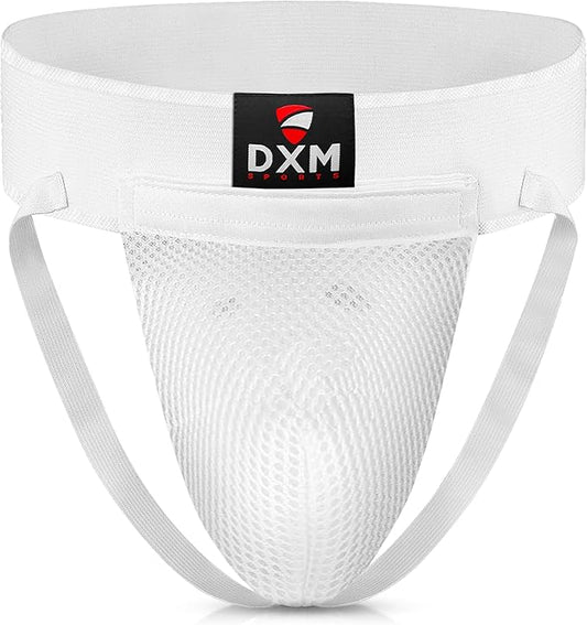 DXM SPORTS Boxing Groin Protector Men – Adjustable Groin Guard for Kickboxing, Taekwondo Sparring Gear, Muay Thai, Martial Arts Training
