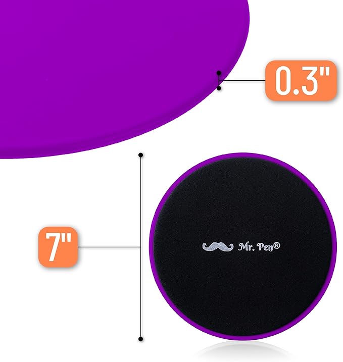 Mr. Pen Core Sliders for Working Out - 2 Pack Dual Sided Workout Sliders Discs