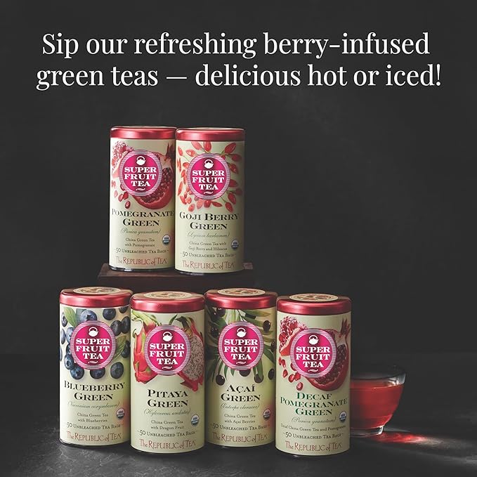 The Republic of Tea, Pomegranate Green Tea, 50-Count
