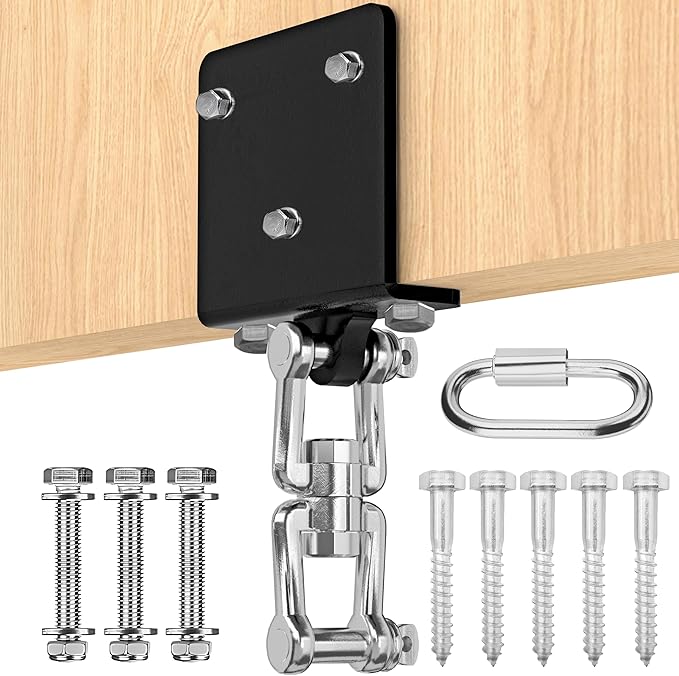 Heavy Bag Hanger for Heavy Bag Beam Mount 360° Rotation Boxing Bag Ceiling Mount I-Beam Punching Bag Hanger Beam Mount Hooks Fit Hanging Punching Bags and Swings (700 LB Capacity)