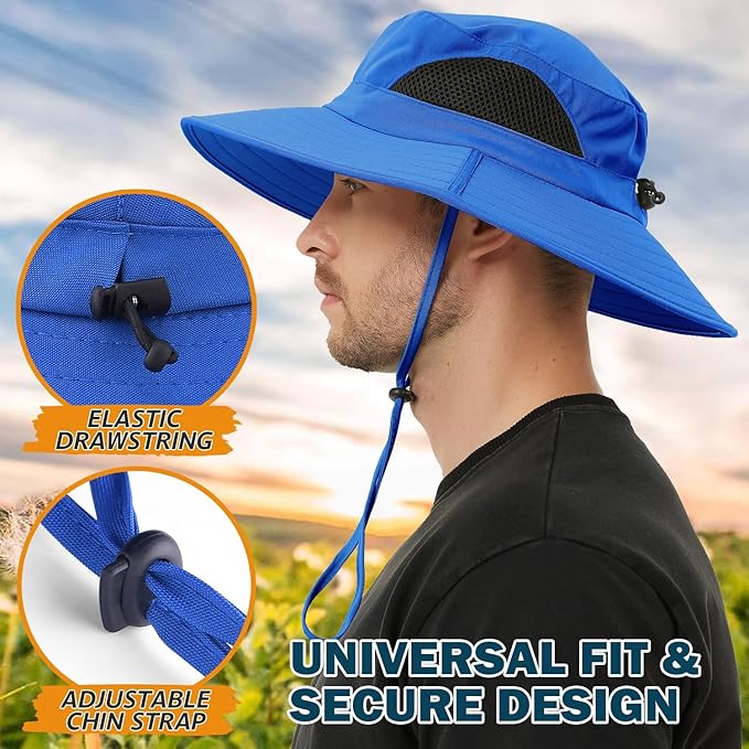 EINSKEY Wide Brim Sun Hat, UPF 50+ UV Protection Waterproof Packable Bucket Hat for Men & Women, Fishing Hiking Beach Garden