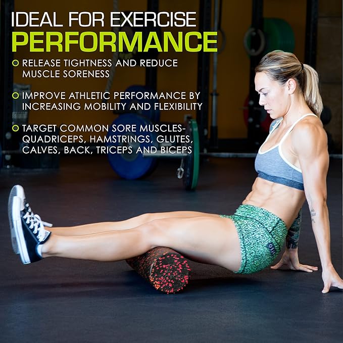 ProsourceFit High Density Foam Rollers 18 to 36 - inches Long, Firm Full Body Athletic Massage Tool for Back Stretching, Yoga, Pilates, Post Workout Muscle Recuperation