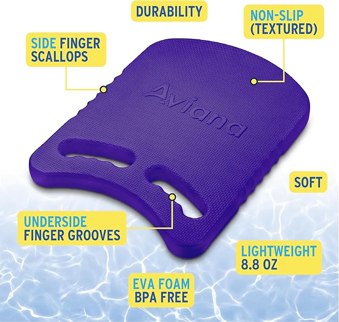 Junior Kickboard Buoy for Youth Children & Toddlers Swimming Aid & Exercise Training Board for Kids to Learn to Swim with Kick Boards in Pool BPA Free