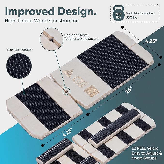 Foot & Ankle Strengthener – Single Leg Balance Board Trainer for Sprained Ankle Recovery, Plantar Fasciitis & Achilles Tendonitis – Adjustable Round & Triangle Bars + Training Videos + Travel Bag