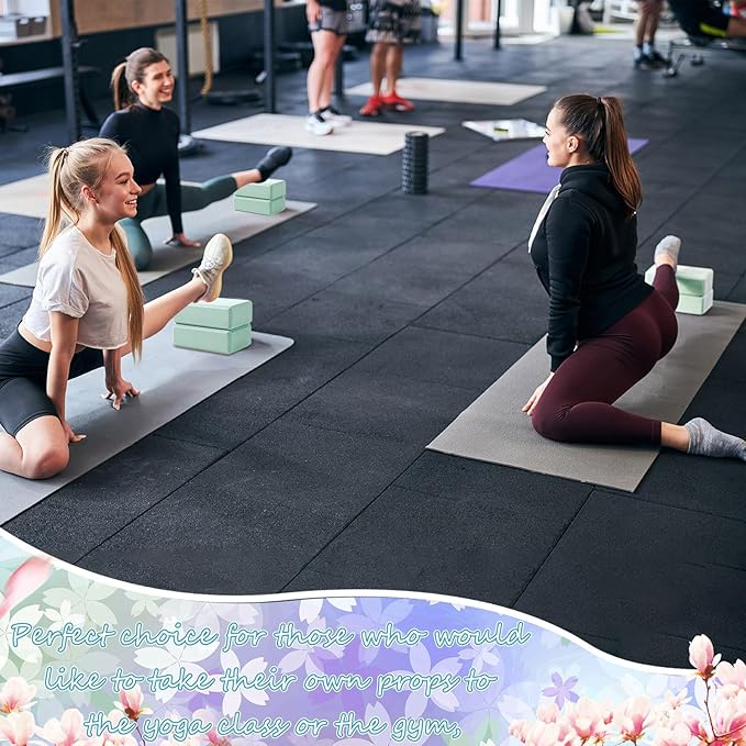 Outus 20 Pcs Yoga Blocks Bulk 9 x 6 x 3 Inch High Density Bricks to Improve Strength Flexibility Balance Soft Non Slip Gymnastic Blocks for Yoga Sports