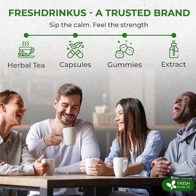 FreshDrinkUS, Super Soursop Herbal Tea – 40 Tea Bags | Soursop, Ginger, Turmeric, Lemongrass, Cinnamon, Black Pepper & Peppermint | Caffeine-Free, Natural Flavor, Plant-Based Blend | Sugar-Free