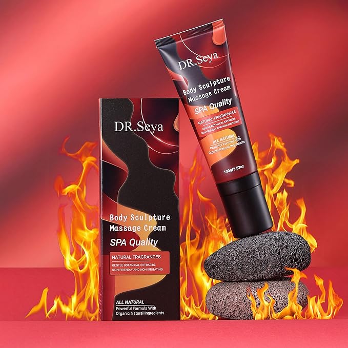 Hot Sweat Cream for Women & Men – Caffeine Hot Sweat Workout Enhancer with Massage Head, Hot Cream for Stomach Belly Fat Burner & Cellulite Cream for Thighs, Arms, Waist Trainer Workouts