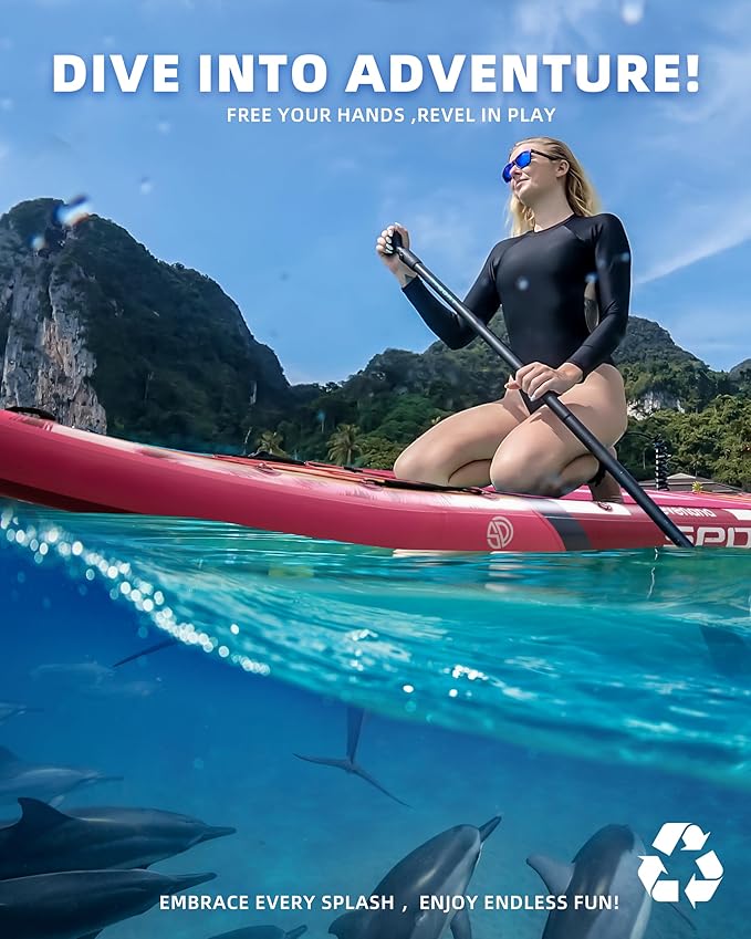 11'6×35" Super Wide Inflatable Stand Up Paddle Board, Ultra Stable SUP Board for Adults, 450lb Capacity with Shoulder Strap, 100L Backpack, Removable US Fin, Floating Paddle, Safety Leash