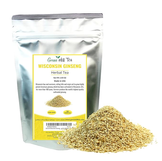 Genuine Wisconsin Ginseng Tea, A Refreshing Favourite beverage for Athletes – 2 Oz Bag