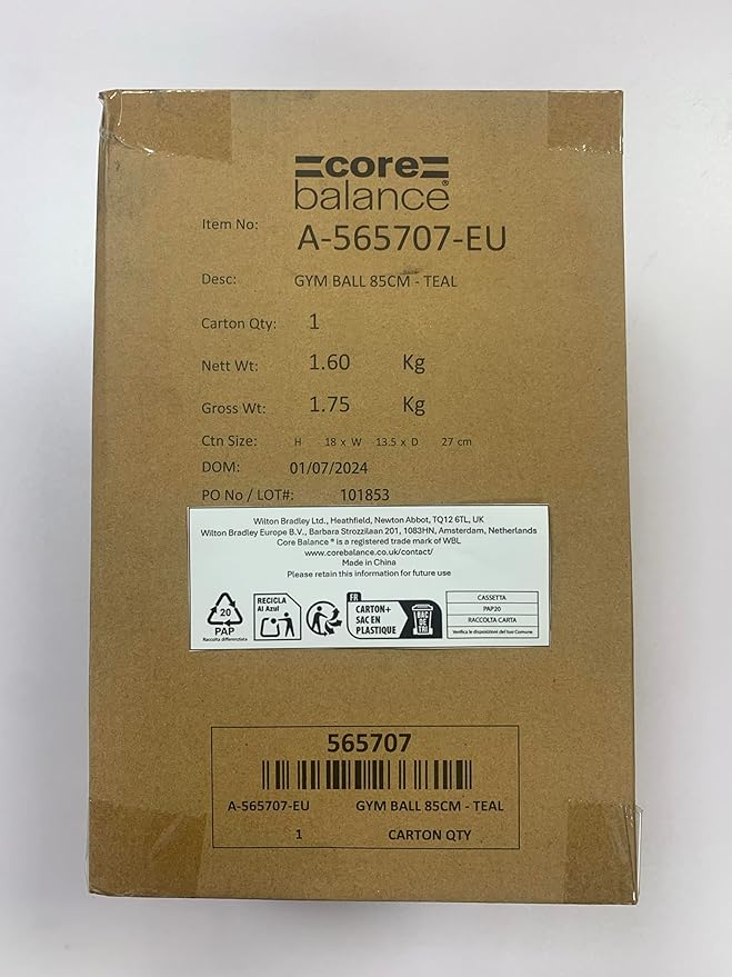 Exercise Ball for Workouts, Anti-Burst and Slip Resistant, Swiss Yoga Ball for Pregnancy, Stability, Fitness and Physical Therapy, 4 Sizes, with Pump