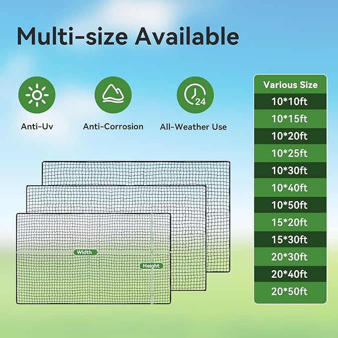 Golf Net, Golf Practice Net, for Backyard 10/15/20/25/30/40/50ft Indoor Nylon Netting