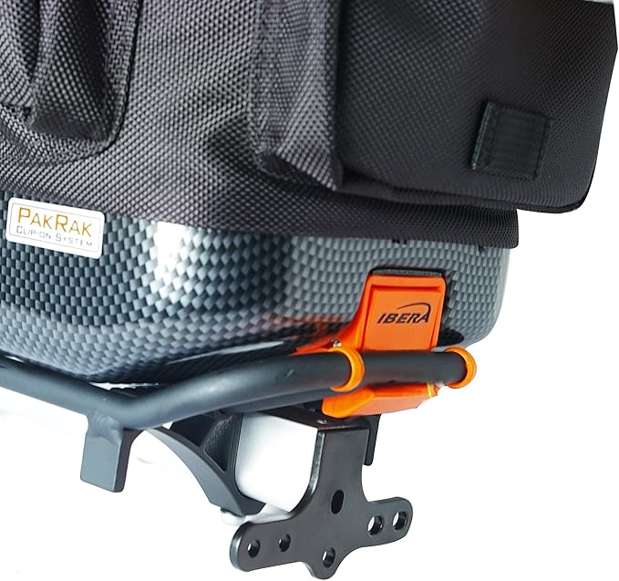 Ibera Bike Bag Commuter 17L - Clip-On Bike Rack Bag with Shoulder Strap - Hard Base, Reflective Trim & Taillight Compatible - Bicycle Bag for Daily Use & Commute - PAKRAK ONLY FOR IBERA RACKS