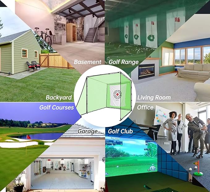 Golf Practice Hitting Nets for Backyard Driving Indoor Use Heavy Duty Practice Golf Driving Nets for Backyard Premium Portable Golf Impact Nets Cages with Frame