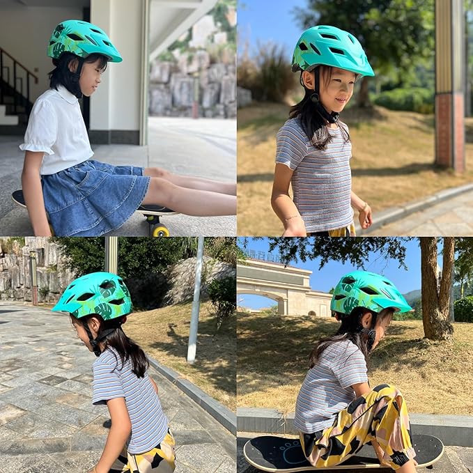 Kids Bike Helmet,Bavilk Kids Boys Girls Bike Helmets with LED Light Detachable Visor Children Youth Teen Multi-Sport for Skating Cycling Scooter Skateboard Adjustable & Lightweight 19.7"-22.4"