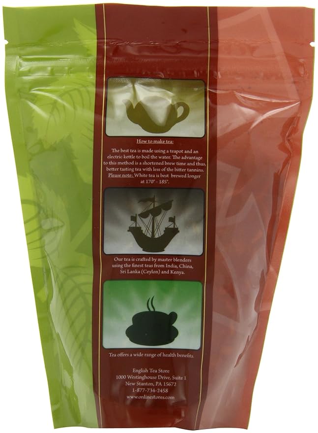 Peach Apricot Loose Leaf Pouches - 4oz | Fruity Black Blend with Natural Flavors | Ceylon High Grown | Sweet Peach & Apricot Aroma | Resealable Pouch | Brew Hot or Iced