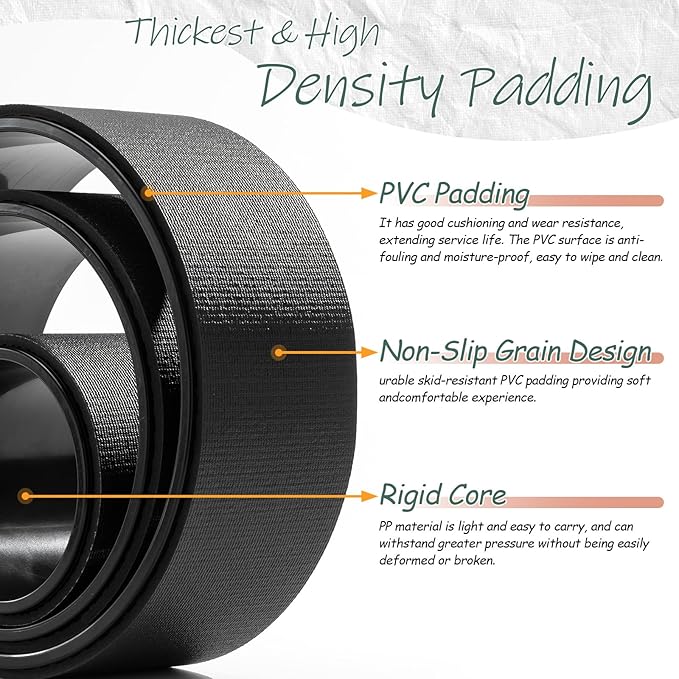 Back Roller, Foam Roller for Neck & Back Pain Relief, Yoga Wheel for Deep Tissue Muscle Massage, High Density Foam Tool for Physical Therapy, Stretching & Exercise(3 Pack)