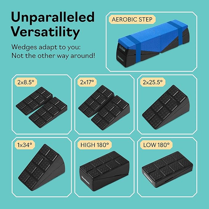 Squat Wedge - Squat Wedge Block 520 LBS Weight Capacity - Slant Board for Calf Stretching - Calf Stretcher Slant Board - yoga blocks