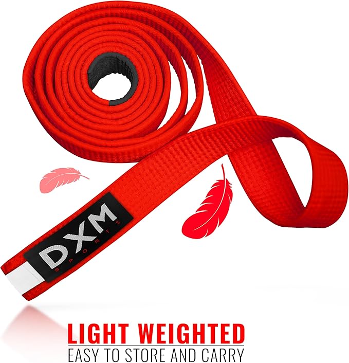 DXM SPORTS BJJ Jiu Jitsu Belt - Taekwondo Karate Belt - Martial Arts Uniform Ranking Judo Belt Double Stitched for Kids Adult