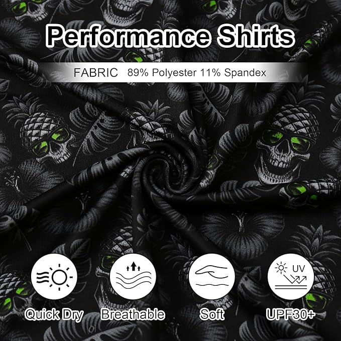 Golf Shirts for Men - Moisture Wicking Short Sleeve Performance Sport Casual Striped Collared Mens Polo Shirt