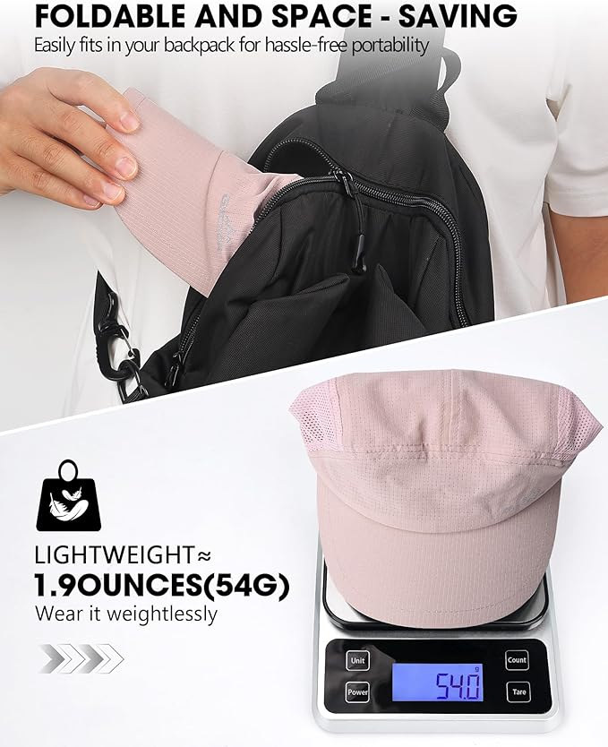 GXCROR Performance Baseball Cap for Men & Women - UPF 50+ Running Hat, Lightweight Quick-Dry Sports Hat for Golf, Hiking, Gym