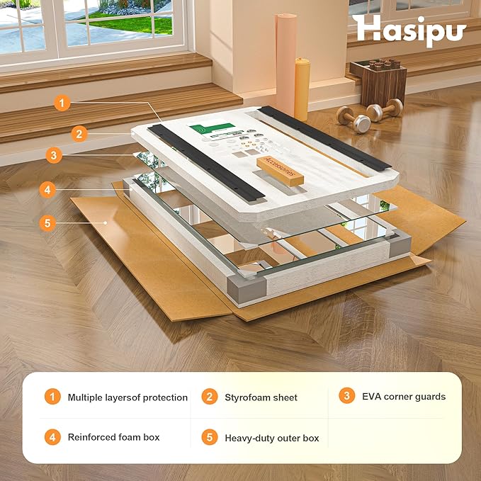 Hasipu 3 Pcs 48''x24'' Home Gym Mirror Large Full Length Wall Mounted Full Body Mirror for Yoga Dance Fitness Exercise Studio Bedroom Garage, Frameless Tempered Glass Workout Mirrors Black Rectangular