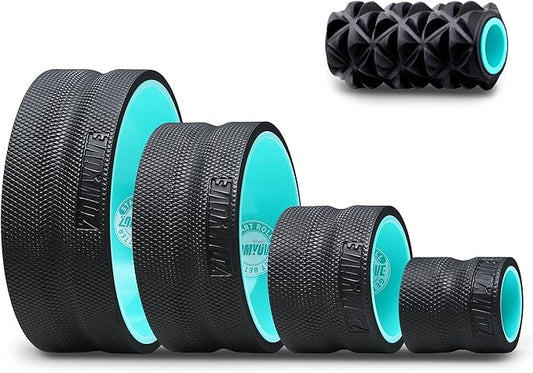 5 Pack Roller- Back Wheel for Deep Tissue Massage, XR Foot Massage Roller for Targeted Massage for Plantar Fasciitis and Foot Fatigue, Roller Kit for Physical Therapy & Exercise