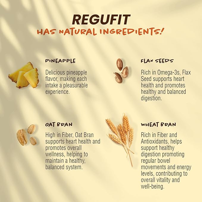 Fiber Powder to Supports Bloating Relief & Gut Health, Helps Maintain Regularity, Prebiotic, Superfood, Omega-3 ALA, Pineapple Flavor, 30 svgs