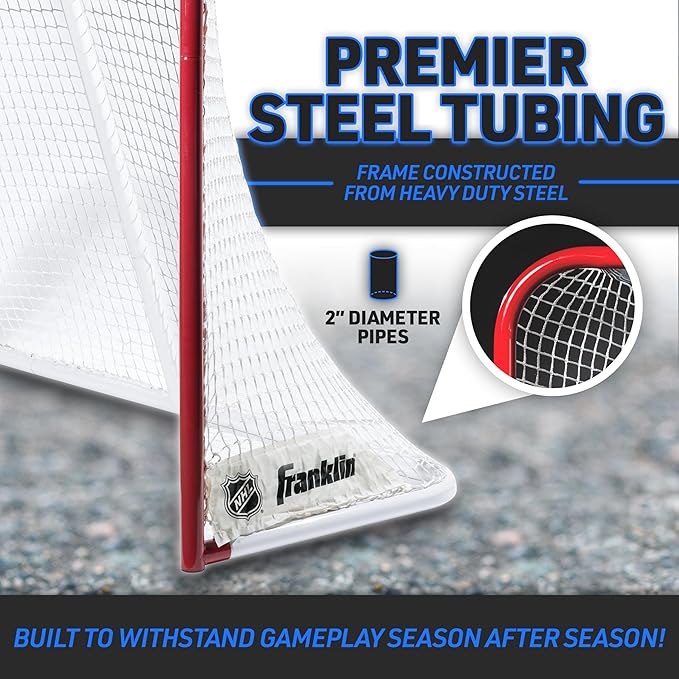 Franklin Sports Street Hockey Goal - Official Regulation Steel Hockey Net - Street Hockey Goal Set