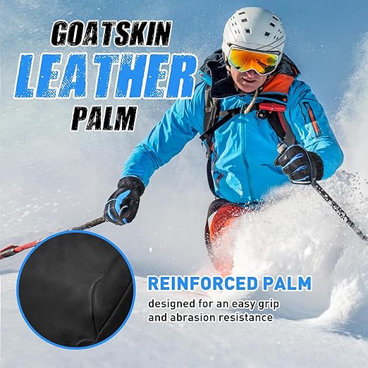 HANDLANDY Insulated Work Gloves Waterproof for Men Women, 3M Thinsulate Ski Gloves Winter Cold Weather Work Gloves Touchscreen (XL, Black)