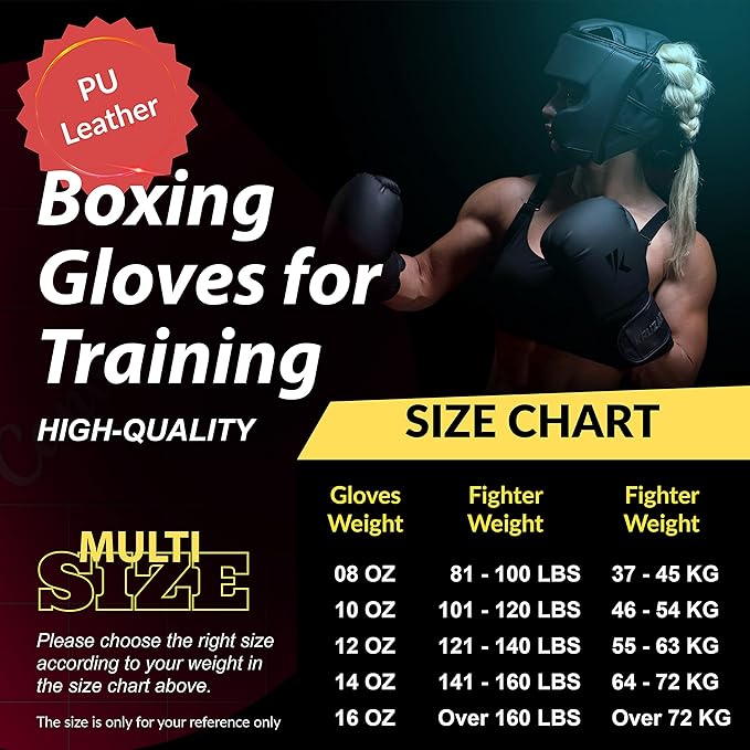 Kruzak Matte Black Boxing Gloves and Pads, Boxing Gloves Training Set for Kickboxing and Muay Thai MMA Training - Boxing Kit for Adults with Punching Pads for Martial Arts and Karate