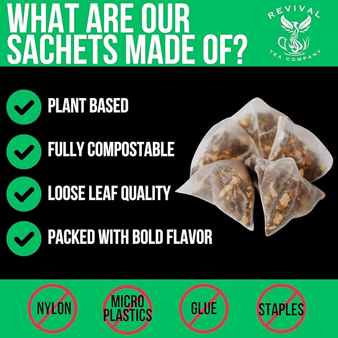 Revival Tea Company Peppermint Tea - Herbal Tea made from 100% Peppermint Leaf - Caffeine Free - Loose Leaf 3 Ounces