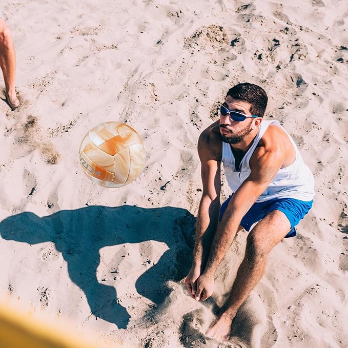 EVZOM Super Soft Volleyball Beach Volleyball Official Size 5 for Outdoor/Indoor/Pool/Gym/Training Premium Volleyballs Equipment Durability Stability Sports Ball