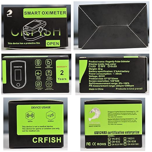 Fingertip pulse oximeter, large LED screen heart rate monitor, oxygen monitor fingertip, accurate and rapid reading, pulse oximeter with lanyard [silver white]