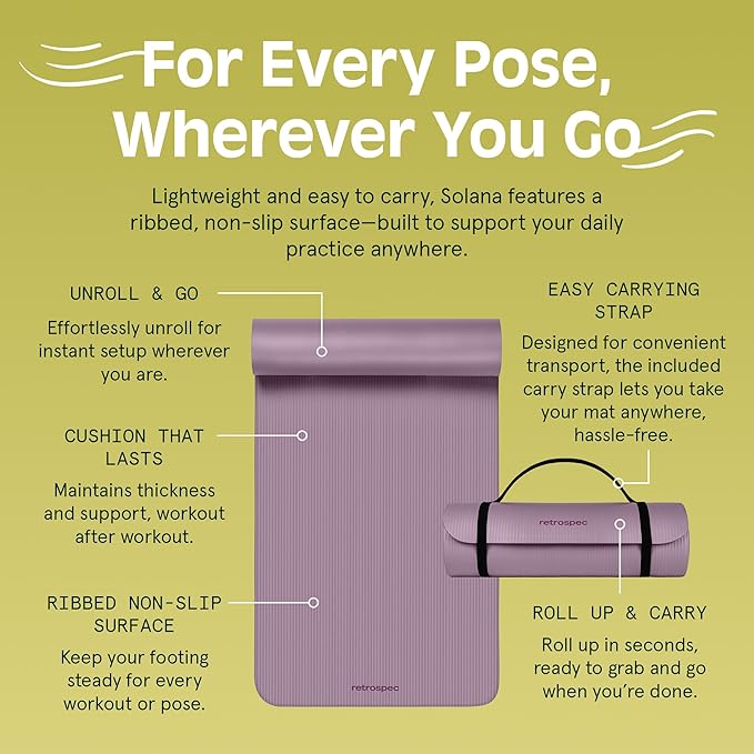 Retrospec Solana 1 inch Yoga Mat