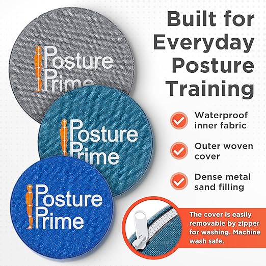 Vertex Weighted Cushion Forward Head Posture Corrector for Women Men - 3 Size Options Neck Workout Equipment Set - Head Neck Straightener Back Alignment for Home - No straps needed
