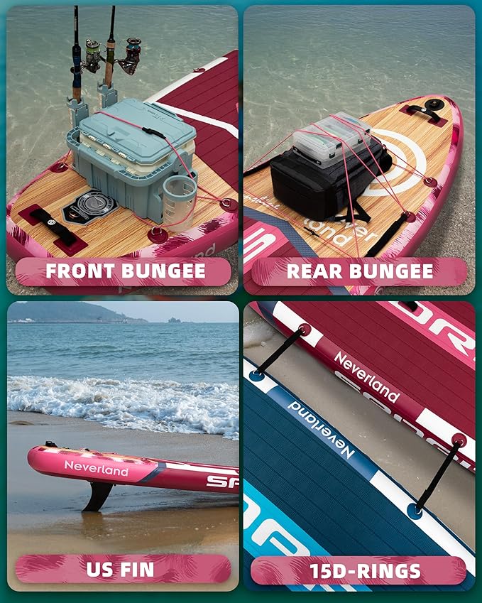 11'6×35" Super Wide Inflatable Stand Up Paddle Board, Ultra Stable SUP Board for Adults, 450lb Capacity with Shoulder Strap, 100L Backpack, Removable US Fin, Floating Paddle, Safety Leash