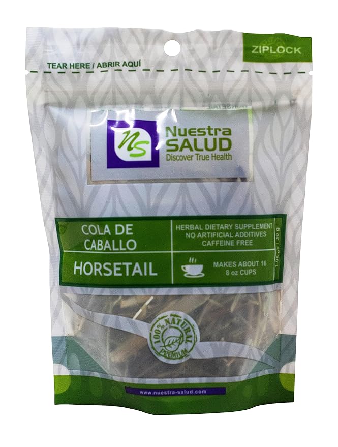 Horsetail Tea Cola de Caballo Hierba Herbal Tea Zip-Lock Bag (30g) 1.06oz- 100% Natural and Caffeine Free Detox
