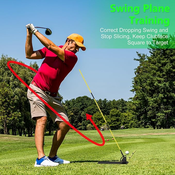 Golf Alignment Sticks - Golf Sticks Alignment Aid Golf Alignment Rods for Aiming, Putting, Full Swing Trainer, Posture Corrector Golf Training aid with Clear Tube Case