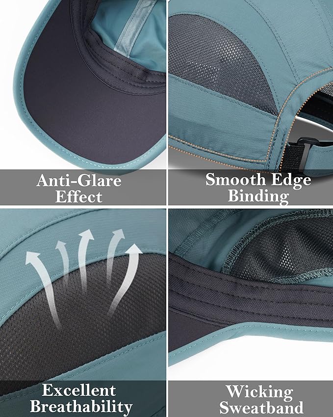 GADIEMKENSD Quick Dry Run Hat Cooling Breathable Mesh