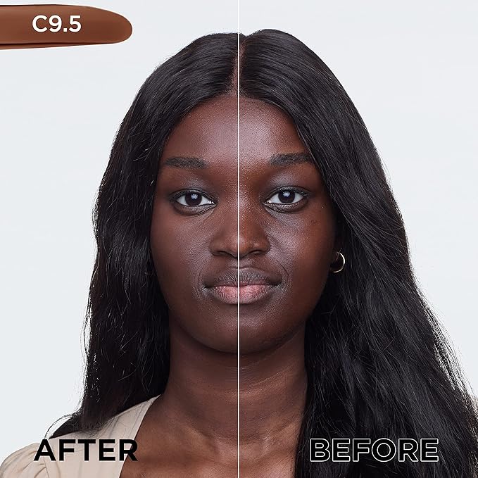 L'Oréal Paris True Match Super-Blendable Foundation, Medium Coverage Liquid Foundation Makeup with SPF 17, C9.5, Deep, 1 Fl Oz (Pack of 2)