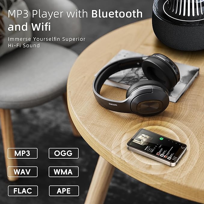 G7 MP3 Player with Bluetooth and WiFi- MP4 Player with Spotify and Camera, Android MP3 Player, Touchscreen 144GB MP4 Music Player with Speaker,Support YouTube, Audible