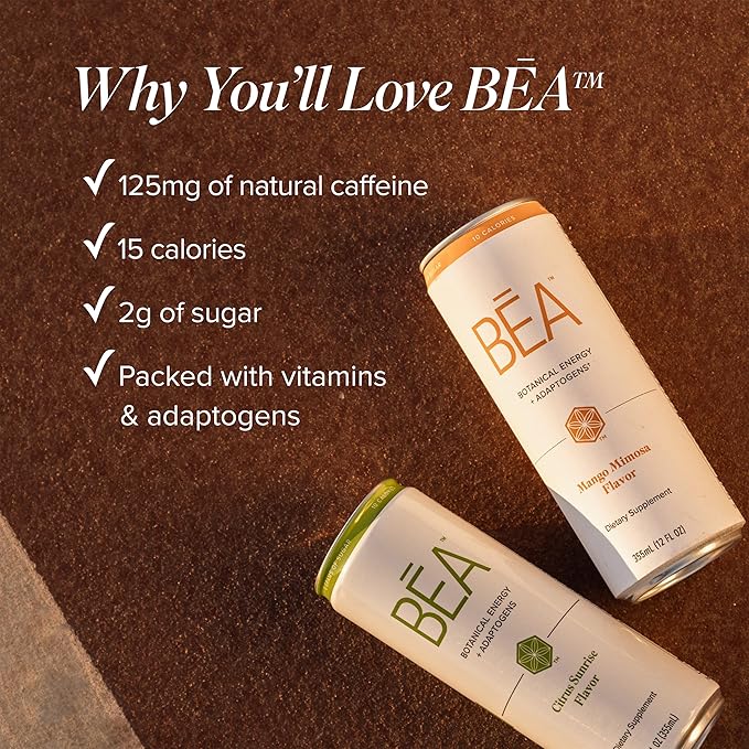 Isagenix BEA Sparkling Energy Drink - Energy & Metabolism Support - Whole-Food Sourced Ingredients - Includes Antioxidant Vitamins A, C & E - Vegan-Friendly - Citrus Sunshine, 12 Servings